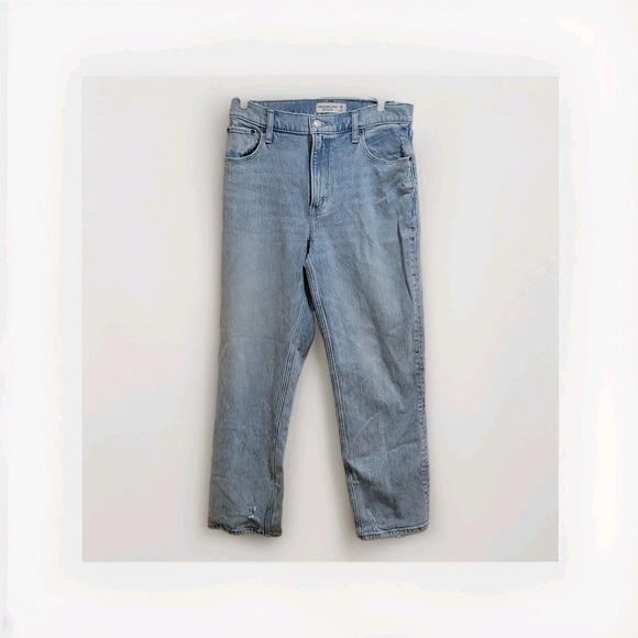 Abercrombie & Fitch Denim - Abercrombie & Fitch 90s Straight Ultra High Rise Jeans Women's 29 Short Light Wa